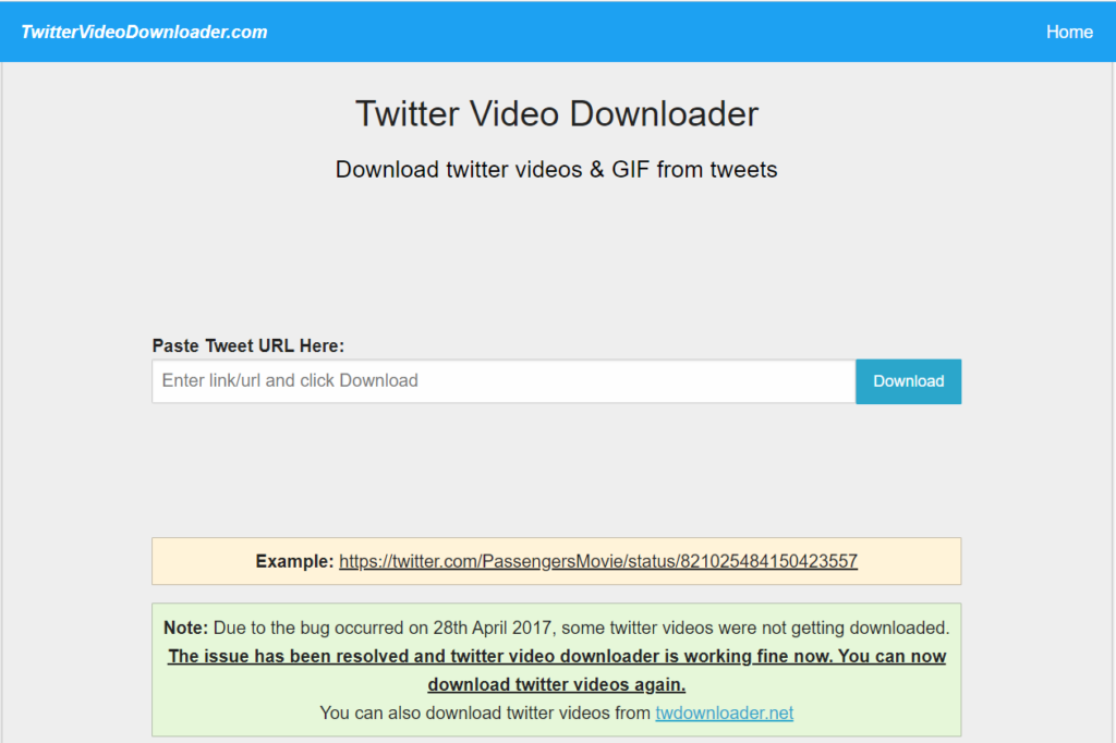 موقع Twitter Video Downloader